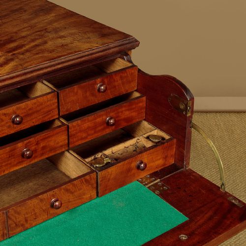 EARLY 19THC MAHOGANY SECRETAIRE BUREAU CHEST OF DRAWERS C1820 - ADDITIONAL PHOTO 8