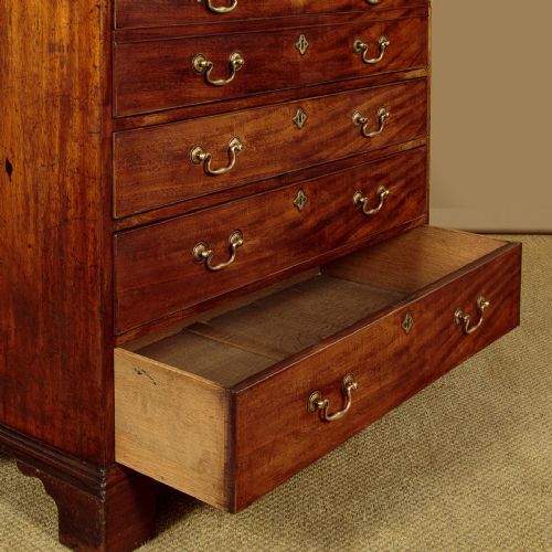 EARLY 19THC MAHOGANY SECRETAIRE BUREAU CHEST OF DRAWERS C1820 - ADDITIONAL PHOTO 11