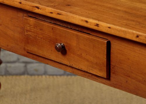 FRENCH CHERRY WOOD FARMHOUSE KITCHEN DINING TABLE C1860 - ADDITIONAL PHOTO 9