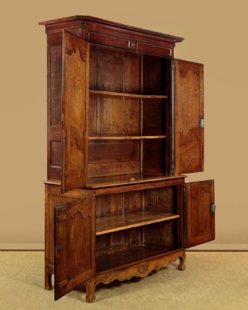 TALL 18THC FRENCH OAK HOUSEKEEPER'S CUPBOARD C1770 - ADDITIONAL PHOTO 3