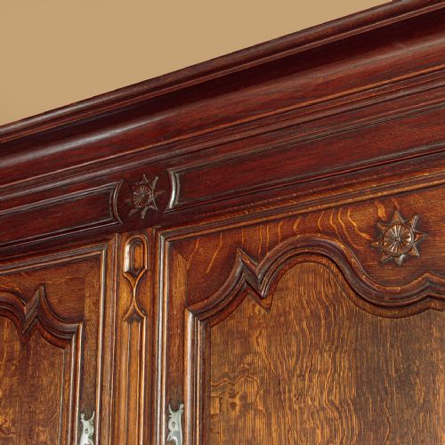 TALL 18THC FRENCH OAK HOUSEKEEPER'S CUPBOARD C1770 - ADDITIONAL PHOTO 4
