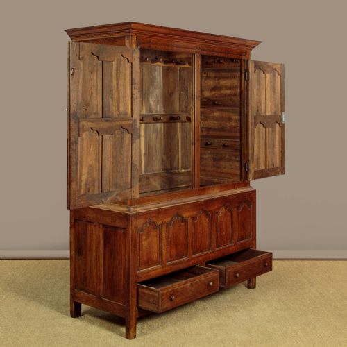 18THC OAK TACK CUPBOARD C1760 - ADDITIONAL PHOTO 4