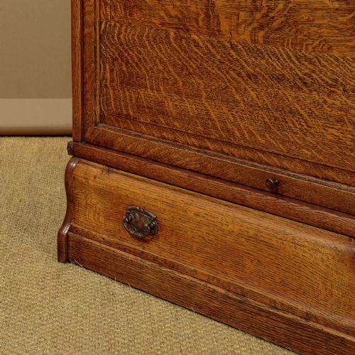 SET OF THREE OAK STACKING OFFICE BOOKCASES C1910 - ADDITIONAL PHOTO 9
