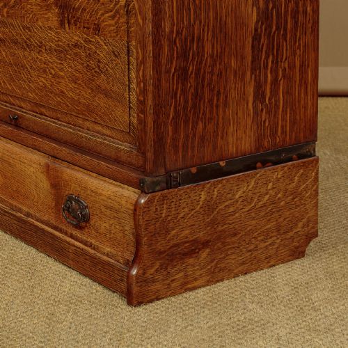 SET OF THREE OAK STACKING OFFICE BOOKCASES C1910 - ADDITIONAL PHOTO 10