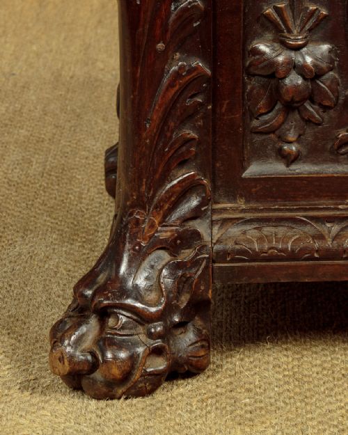 CARVED OAK THRONE CHAIR C1870 - ADDITIONAL PHOTO 14
