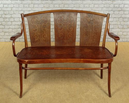 PAIR OF BENTWOOD ARMCHAIRS BY THONET C1900 - ADDITIONAL PHOTO 9
