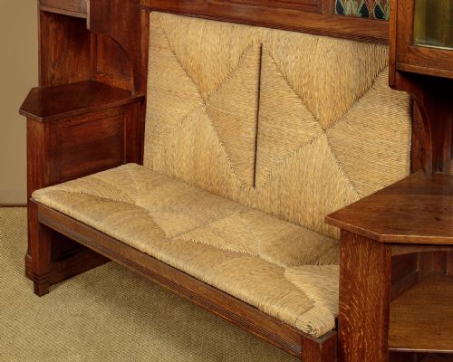 ARTS CRAFTS HALL SEAT C1910 - ADDITIONAL PHOTO 9
