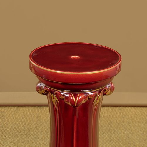 LARGE MAJOLICA JARDINIRE ON STAND C1880 - ADDITIONAL PHOTO 8