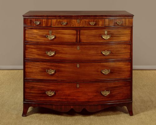 Bow Front Mahogany Chest of Drawers C.1830