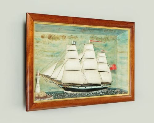 fig 1. Large Diorama of the Sailing Ship Sunbeam c.1900
