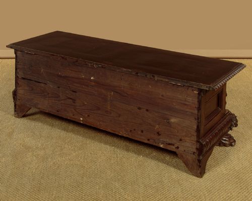 CARVED OAK CHEST C1890 - ADDITIONAL PHOTO 12