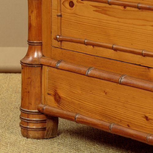 FAUX BAMBOO DRESSING TABLE CHEST OF DRAWERS C1890 - ADDITIONAL PHOTO 10