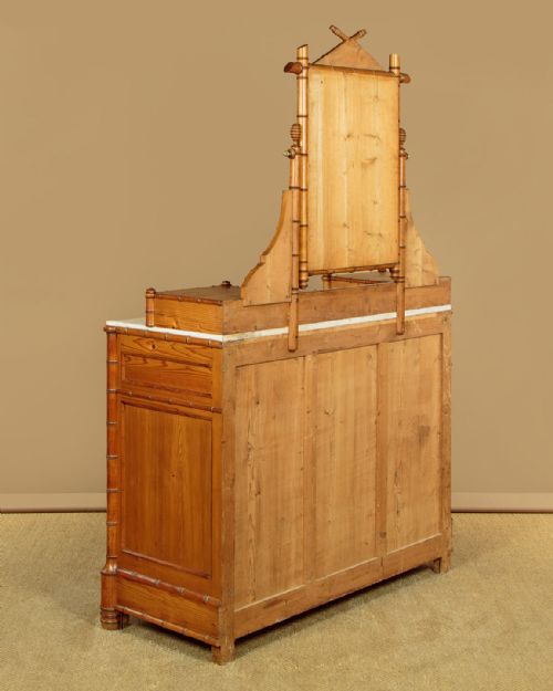 FAUX BAMBOO DRESSING TABLE CHEST OF DRAWERS C1890 - ADDITIONAL PHOTO 12