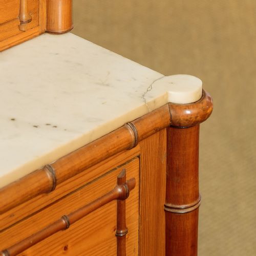 FAUX BAMBOO DRESSING TABLE CHEST OF DRAWERS C1890 - ADDITIONAL PHOTO 13