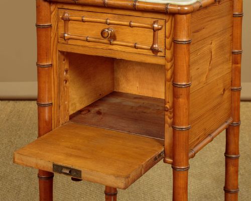 FAUX BAMBOO BEDSIDE CABINET C1890 - ADDITIONAL PHOTO 6