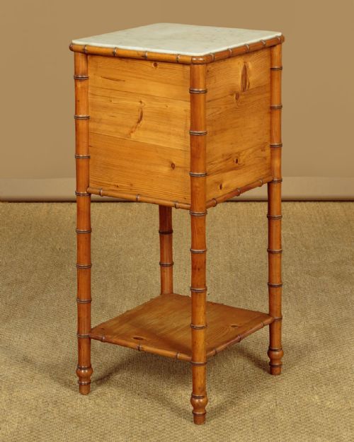 FAUX BAMBOO BEDSIDE CABINET C1890 - ADDITIONAL PHOTO 8
