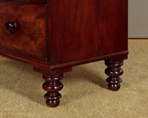 BOW FRONT MAHOGANY CHEST OF DRAWERS C1860 - ADDITIONAL PHOTO 9