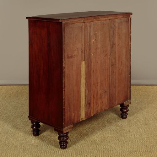 BOW FRONT MAHOGANY CHEST OF DRAWERS C1860 - ADDITIONAL PHOTO 10