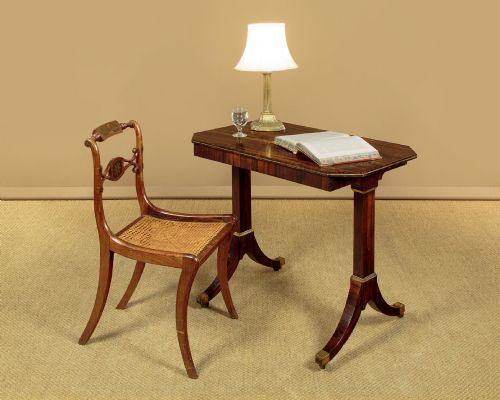 REGENCY ROSEWOOD WRITING TABLE C1820 - ADDITIONAL PHOTO 1