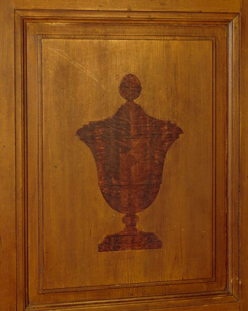 TYROLEAN PAINTED PINE WARDROBE DATED 1852 - ADDITIONAL PHOTO 5