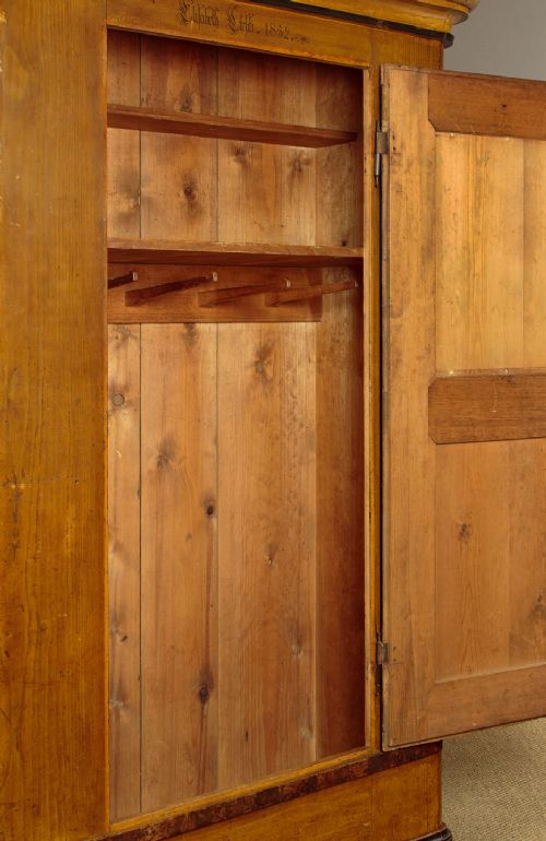 TYROLEAN PAINTED PINE WARDROBE DATED 1852 - ADDITIONAL PHOTO 8