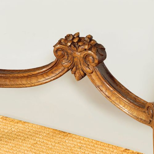 OAK MARBLE TOP CONSOLE TABLE C1930 - ADDITIONAL PHOTO 7