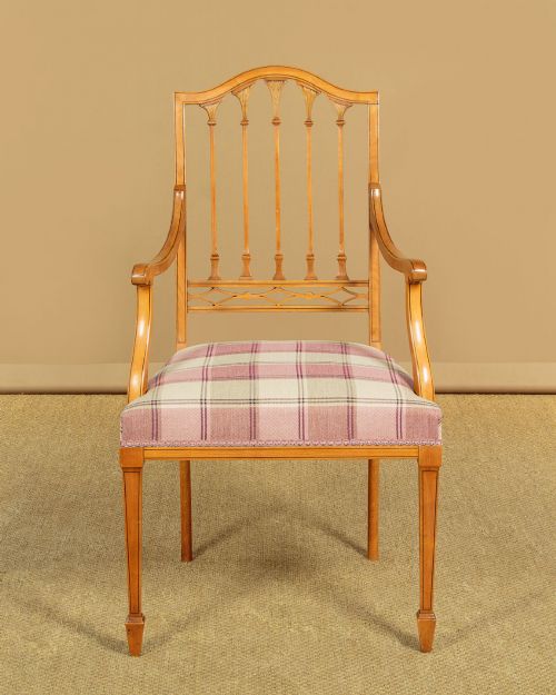 PAIR OF INLAID SATINWOOD ARMCHAIRS C1920 - ADDITIONAL PHOTO 2