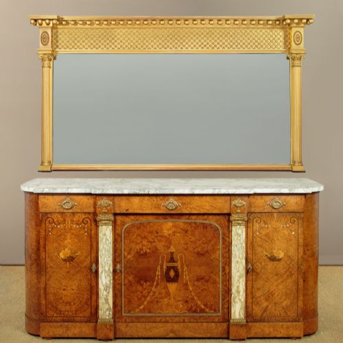 LARGE GILDED OVERMANTLE MIRROR C1905 - ADDITIONAL PHOTO 1