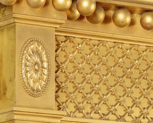 LARGE GILDED OVERMANTLE MIRROR C1905 - ADDITIONAL PHOTO 4
