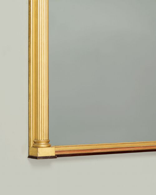 LARGE GILDED OVERMANTLE MIRROR C1905 - ADDITIONAL PHOTO 6