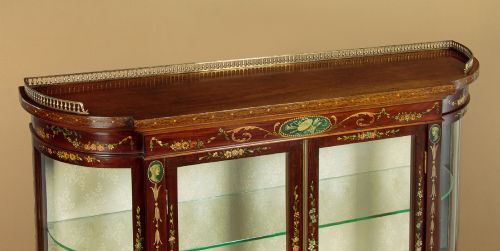 ADAMS STYLE PAINTED DISPLAY CABINET BY JEWELL OF HOLBORN C1905 - ADDITIONAL PHOTO 3