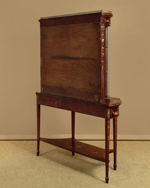 ADAMS STYLE PAINTED DISPLAY CABINET BY JEWELL OF HOLBORN C1905 - ADDITIONAL PHOTO 12