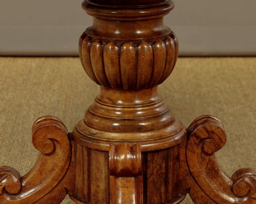 MARBLE TOP WALNUT CENTRE TABLE C1860 - ADDITIONAL PHOTO 7