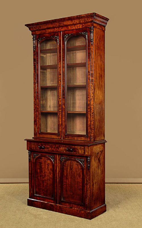 Tall Mahogany Bookcase by Garnett & Sons c.1850 View III