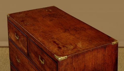 CAMPAIGN CHEST OF DRAWERS C1850 - ADDITIONAL PHOTO 4