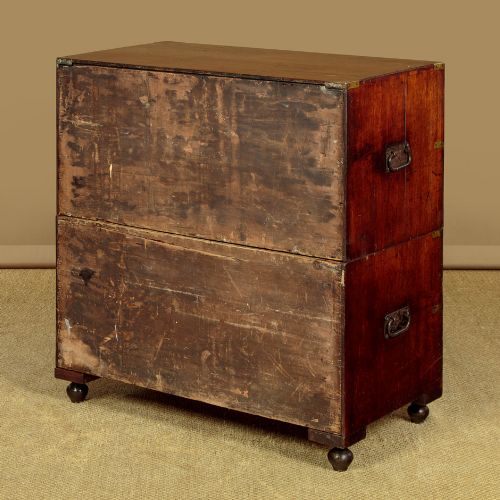 CAMPAIGN CHEST OF DRAWERS C1850 - ADDITIONAL PHOTO 12