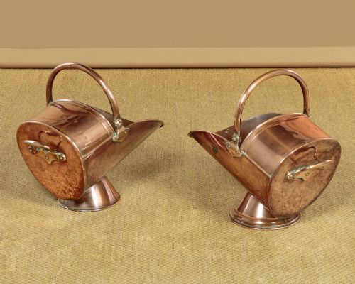 PAIR OF COPPER COAL SCUTTLES C1880 - ADDITIONAL PHOTO 2