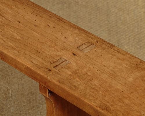 PAIR OF FRENCH CHERRYWOOD BENCHES C1880 - ADDITIONAL PHOTO 4