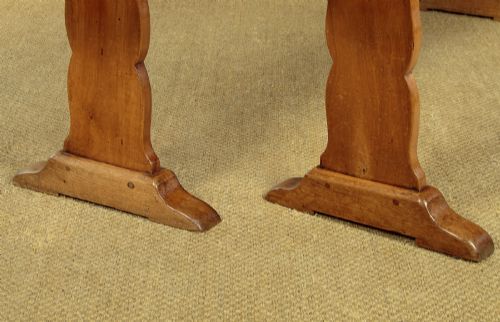 PAIR OF FRENCH CHERRYWOOD BENCHES C1880 - ADDITIONAL PHOTO 7