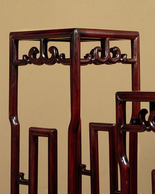 Pair of Chinese Two Tier Stands c.1930 View XI