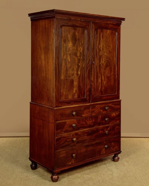 Mahogany Wardrobe or Linen Press c.1860 View III
