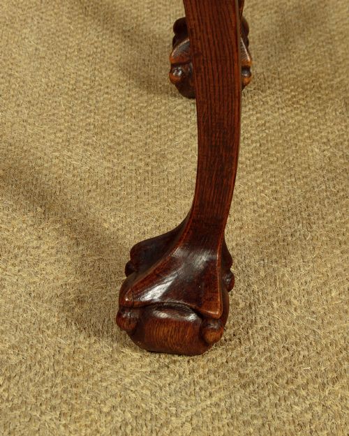 CARVED OAK SIDE TABLE C1910 - ADDITIONAL PHOTO 9