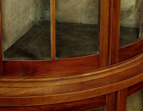 BOW FRONT CORNER DISPLAY CABINET C1930 - ADDITIONAL PHOTO 8