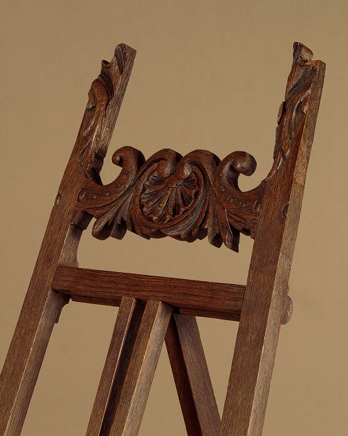 CARVED OAK DISPLAY EASEL C1910 - ADDITIONAL PHOTO 3