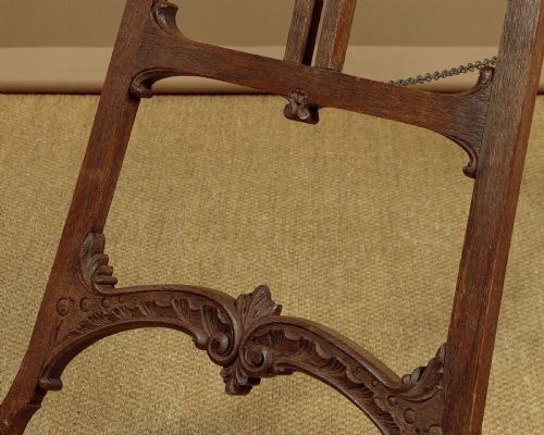 CARVED OAK DISPLAY EASEL C1910 - ADDITIONAL PHOTO 5