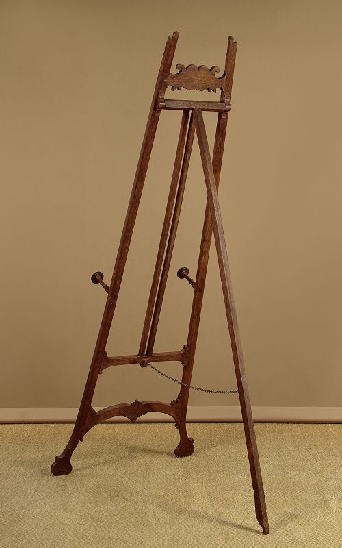 CARVED OAK DISPLAY EASEL C1910 - ADDITIONAL PHOTO 7