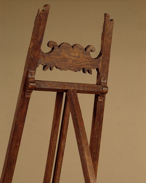 CARVED OAK DISPLAY EASEL C1910 - ADDITIONAL PHOTO 8