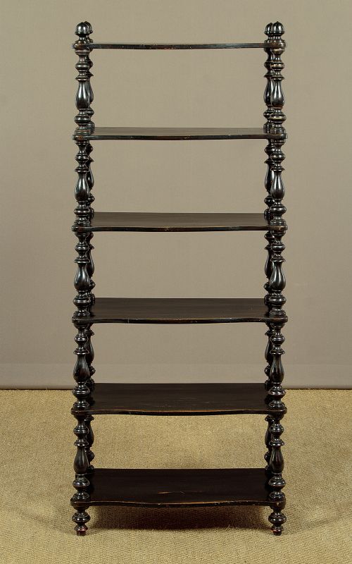 SIX TIER EBONISED DUMB WAITER C1860 - ADDITIONAL PHOTO 2