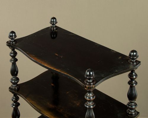 SIX TIER EBONISED DUMB WAITER C1860 - ADDITIONAL PHOTO 4