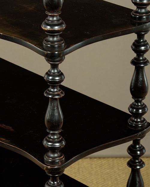 SIX TIER EBONISED DUMB WAITER C1860 - ADDITIONAL PHOTO 6